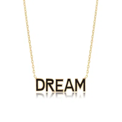 Shymi Women's Gold / Black Dream Name Plate In Multi