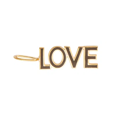Shymi Women's Gold / Black Enamel Love Charm - Black In Multi