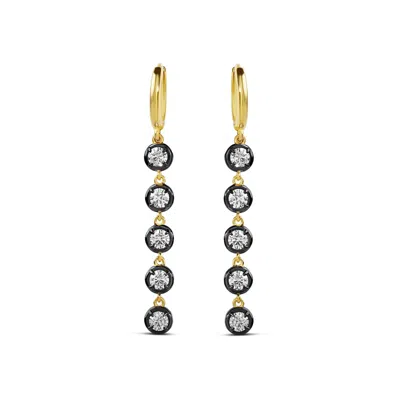 Shymi Victorian Style Round Drop Earrings In Gold