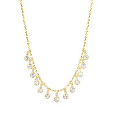 Shymi Women's Gold Fancy Shape On A Beaded Ball - Round