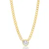 Shymi Women's Gold Fancy Shape On A Curb Chain - Round