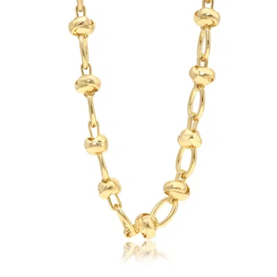 Shymi Oval Link Knotted Chain Necklace In Gold