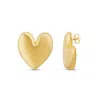 Shymi Women's Gold Oversized Puffy Heart Earrings