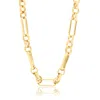 Shymi Women's Gold Paper Clip And Circle Chain