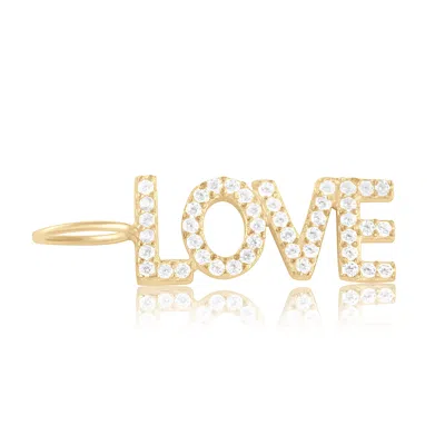 Shymi Women's Gold Pave Love Charm