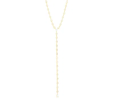 Shymi Women's Gold Round Bezel Lariat
