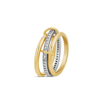 Shymi Women's Gold / Silver Multi Interlocking Bands