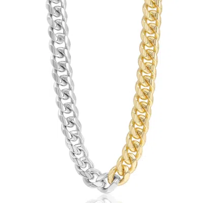 Shymi Women's Gold / Silver Statement Cuban Necklace- Two Tone In Multi