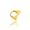 Shymi Women's Gold Smooth Contour Oversized Statement Ring
