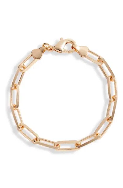 Shymi Women's Gold Ten Mm Paper Clip Bracelet