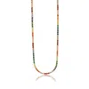 Shymi Women's Gold Thin Tennis Necklace - Multicolor