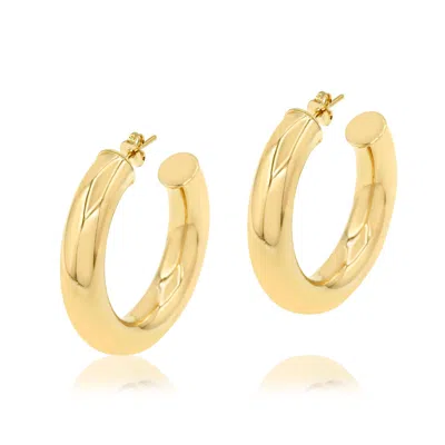 Shymi Women's Gold Tube Hoops - Small