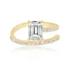 Shymi Women's Half Way Around Emerald Statement Ring - Gold