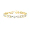 Shymi Women's Heart And Emerald Shape Tennis Bracelet - Gold In Gold