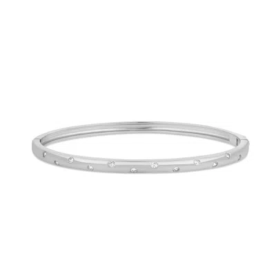 Shymi Women's Inlay Stone Bangle - Silver