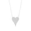Shymi Women's Large Pave Heart- Silver In Silver
