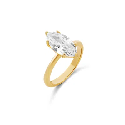 Shymi Women's Marquis Shape Cocktail Ring - Gold