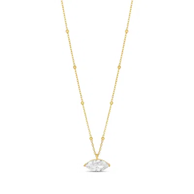 Shymi Women's Marquise Station Necklace - Gold