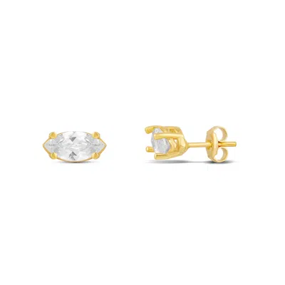 Shymi Women's Marquise Stud Earrings - Gold