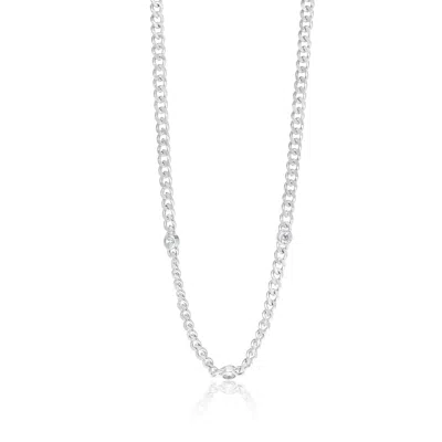 Shymi Women's Mini Curb Chain With Stone - Silver