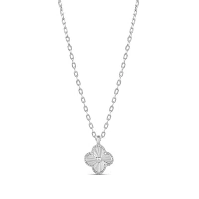 Shymi Women's Mini Fluted Clover Necklace - Silver