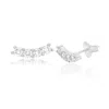 Shymi Women's Mini Round Curved Bar Studs - Silver