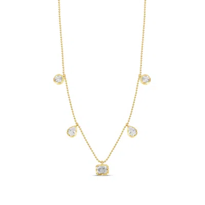 Shymi Women's Mix Shape On A Beaded Ball Chain Necklace - Gold