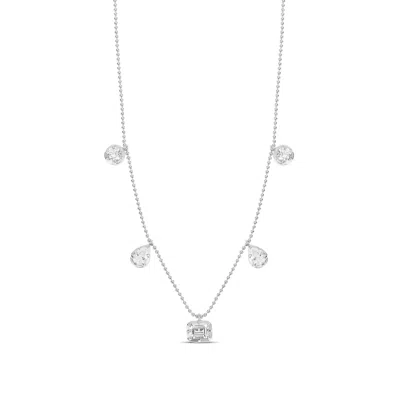 Shymi Women's Mix Shape On A Beaded Ball Chain Necklace - Silver