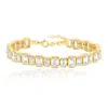 Shymi Women's Mix Size Emerald Bezel-set Tennis Bracelet - Gold