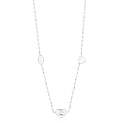 Shymi Women's Multi Fancy Shape Necklace - Silver