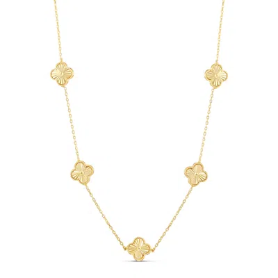 Shymi Women's Multi Mini Fluted Clover Necklace - Gold