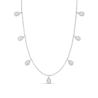 Shymi Women's Multi Pear Drop Necklace - Silver