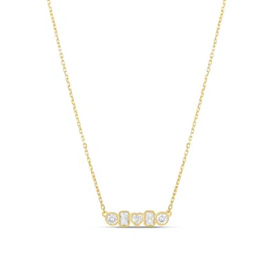 Shymi Women's Multi Shape Bezel Pendant Necklace - Gold