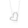 Shymi Women's Multi Shape Heart Necklace - Silver
