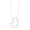 Shymi Women's Multi Shape Heart Necklace - Silver