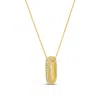 Shymi Women's Oval Pave Charm Pendant Necklace - Gold In Gold