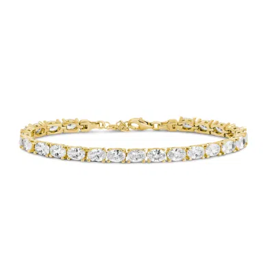 Shymi Women's Oval Prong Set Classic Tennis Bracelet - Gold