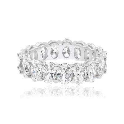 Shymi Women's Oval Prong-set Eternity Band - Silver