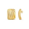 Shymi Women's Oversized Textured Square Statement Earrings - Gold