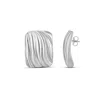 Shymi Women's Oversized Textured Square Statement Earrings - Silver