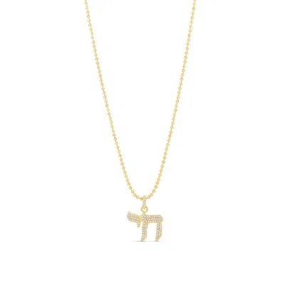 Shymi Women's Pave Chai Necklace - Gold