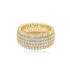 Shymi Pavé Cigar Band Ring In Gold
