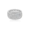 Shymi Pavé Cigar Band Ring In Silver