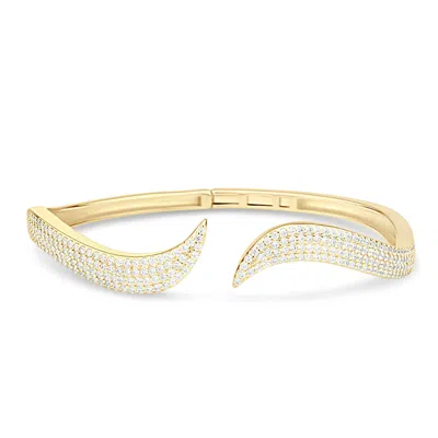 Shymi Women's Pave Curl Cuff - Gold