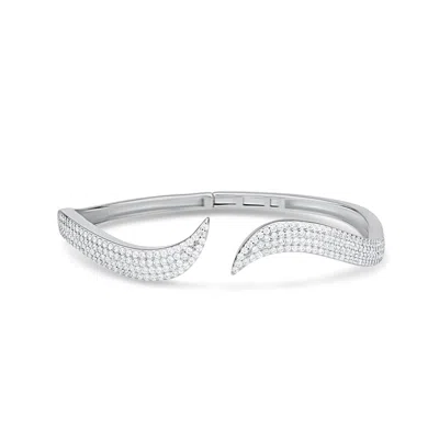 Shymi Women's Pave Curl Cuff - Silver
