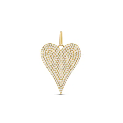 Shymi Women's Pave Heart Charms - Gold
