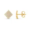 Shymi Women's Pave Square Studs - Gold In Gold