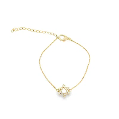 Shymi Women's Pave Star Of David Bracelet - Gold