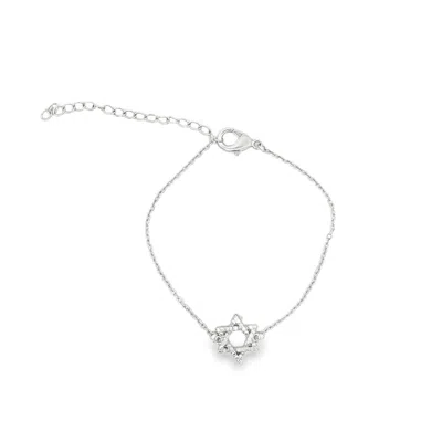 Shymi Women's Pave Star Of David Bracelet - Silver