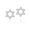 Shymi Women's Pave Star Of David Studs - Silver In Metallic